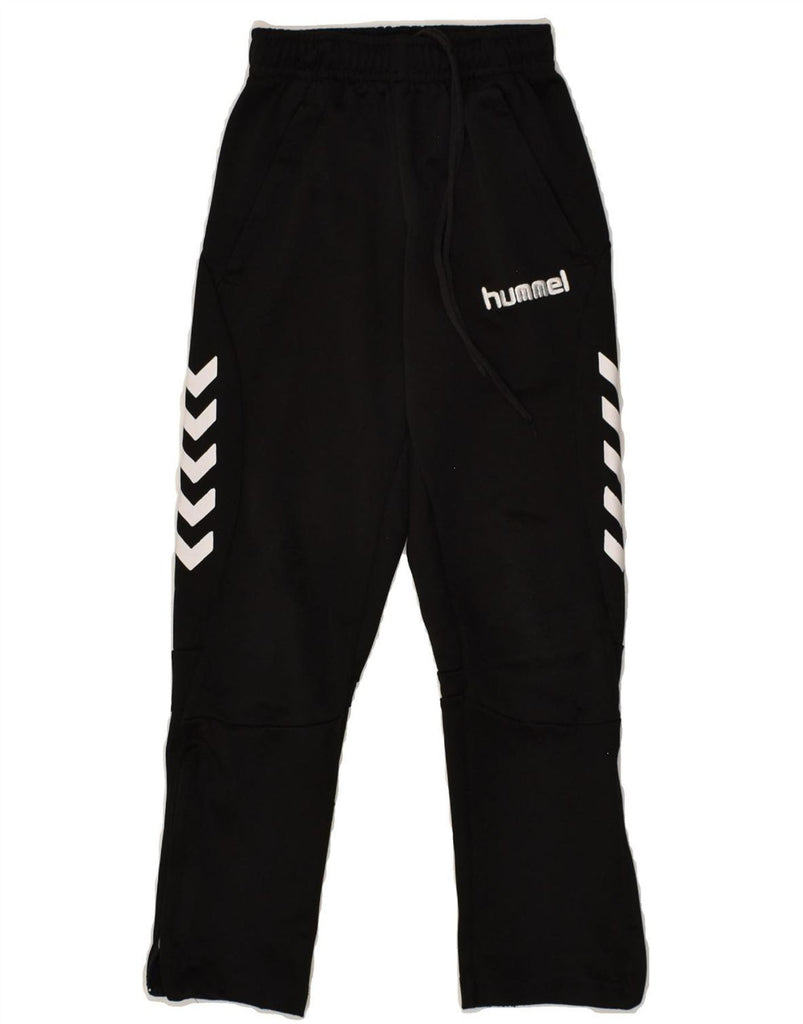 HUMMEL Boys Graphic Tracksuit Trousers 5-6 Years Black Polyester | Vintage Hummel | Thrift | Second-Hand Hummel | Used Clothing | Messina Hembry 