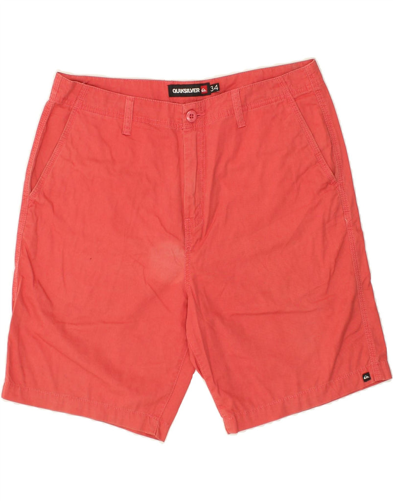 QUIKSILVER Mens Chino Shorts W34 Large Pink Cotton | Vintage Quiksilver | Thrift | Second-Hand Quiksilver | Used Clothing | Messina Hembry 