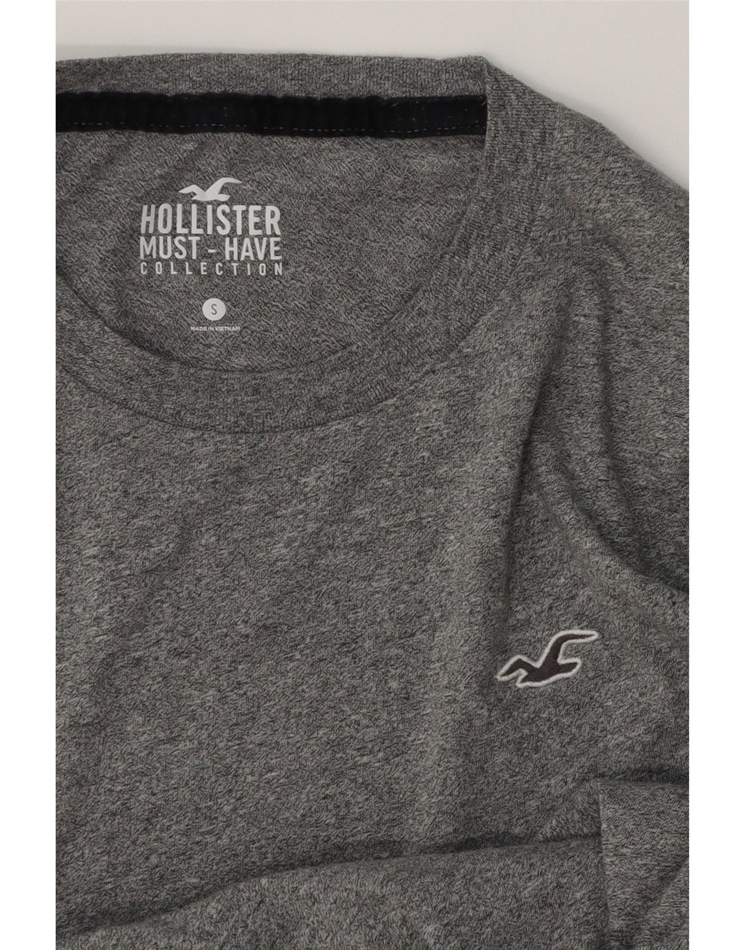 Hollister Mens T-Shirt Top Small Grey Flecked