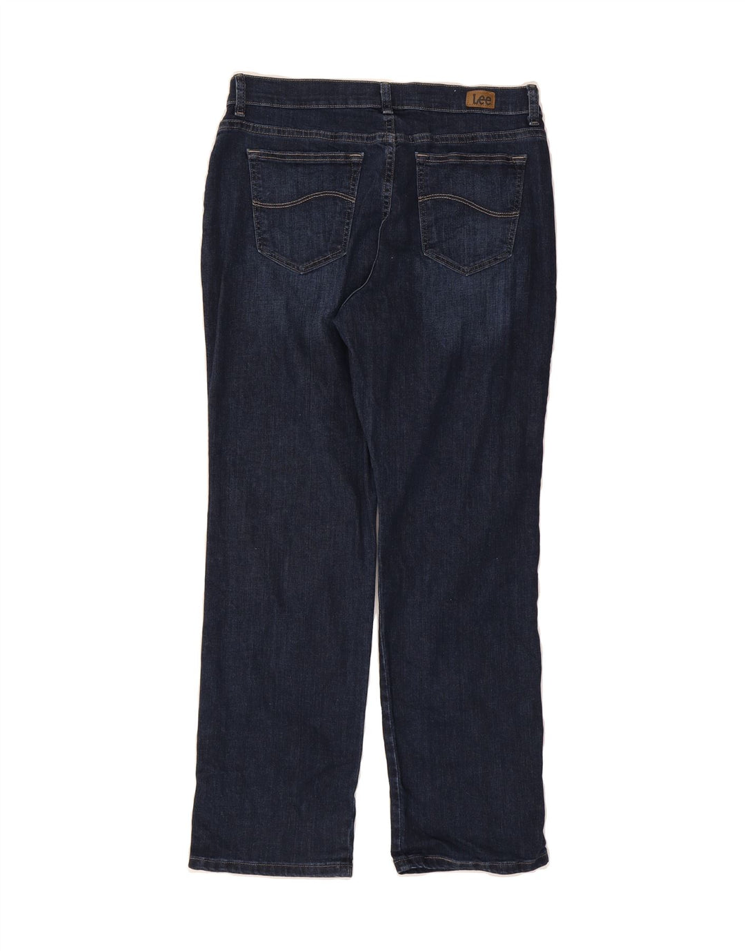 LEE Womens Mid Rise Straight Jeans US 12 Large W32 L29 Navy Blue Vintage Lee and Second-Hand Lee from Messina Hembry 
