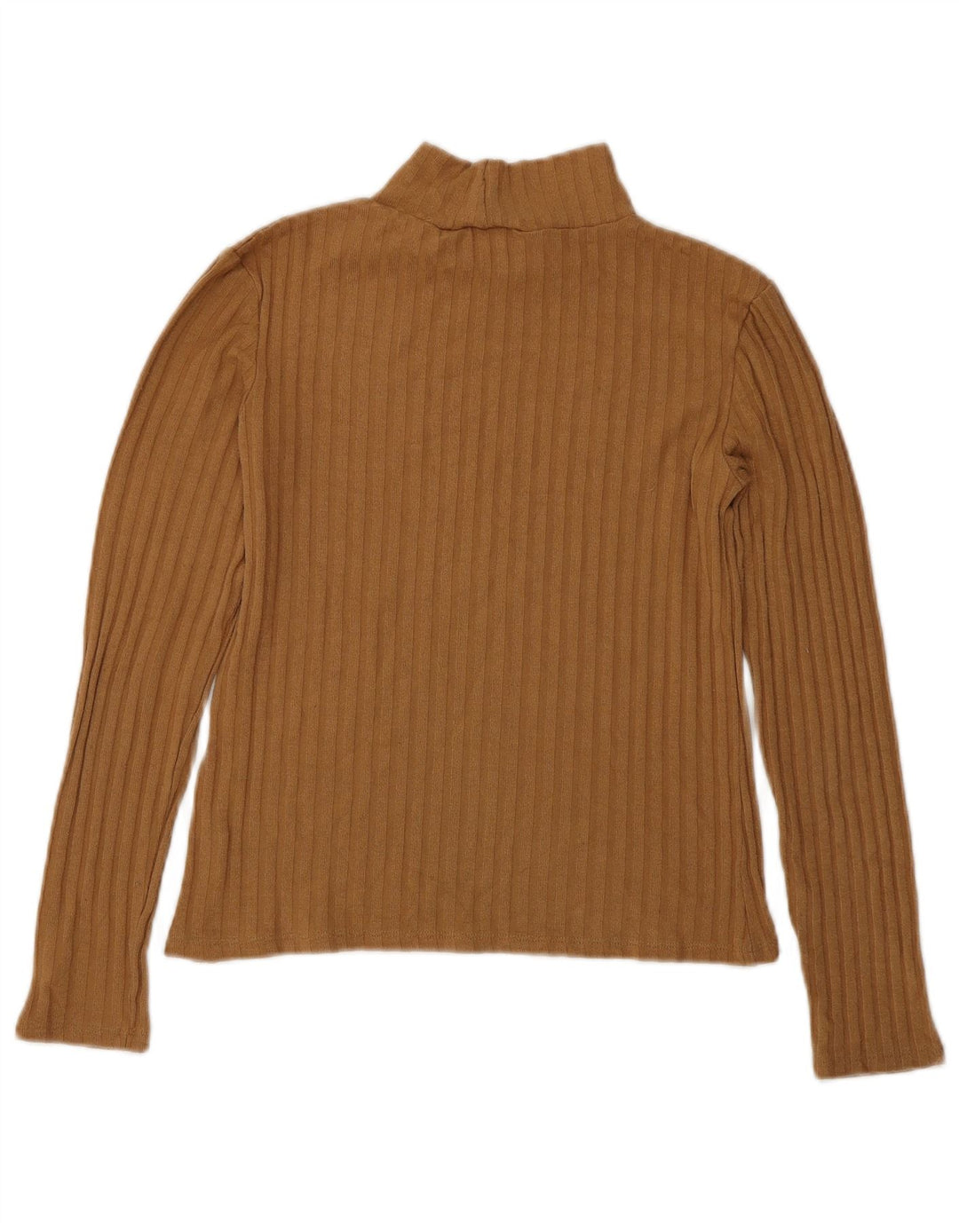 Topshop Womens Crop Top Long Sleeve UK 8 Small  Brown
