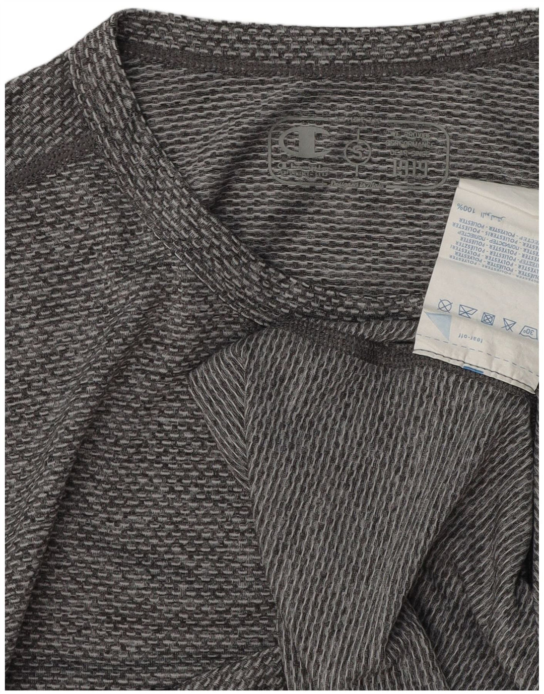 Champion Mens T-Shirt Top Small Grey Flecked Polyester