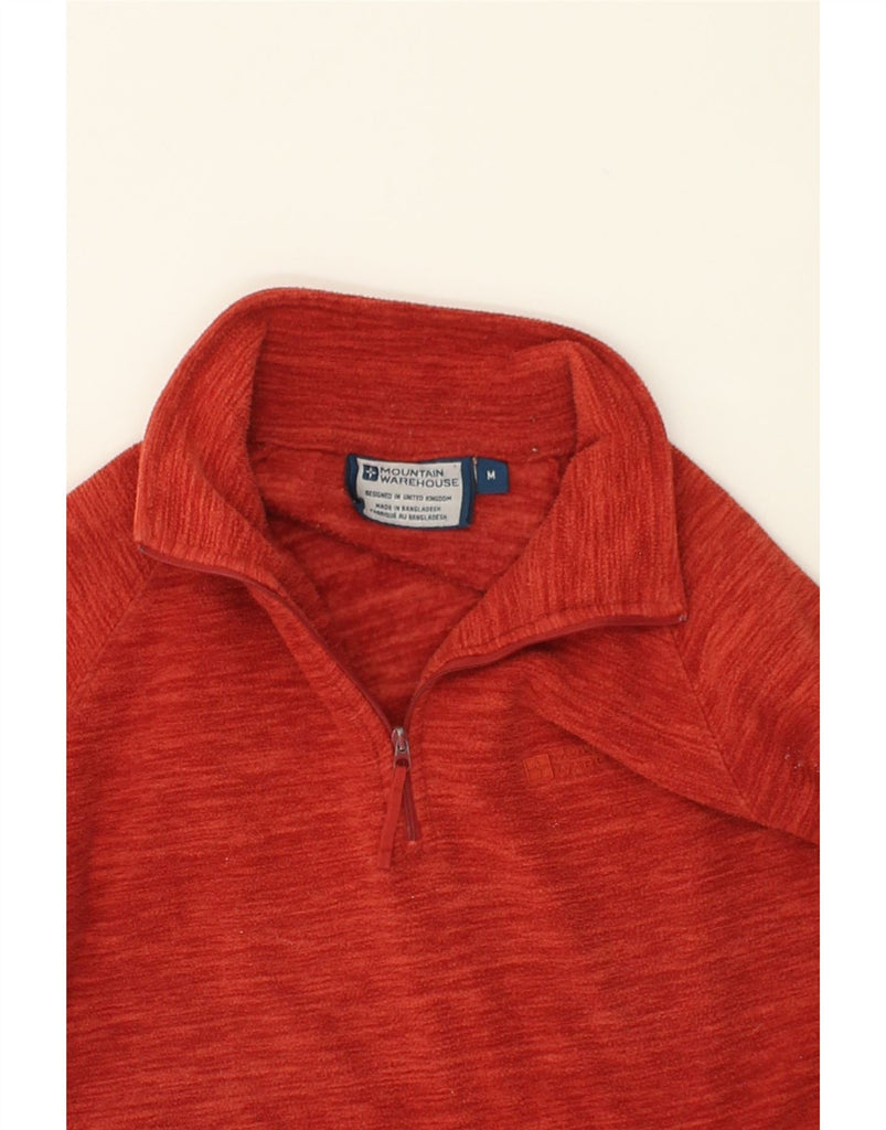 MOUNTAIN WAREHOUSE Mens Zip Neck Fleece Jumper Medium Red Polyester | Vintage Mountain Warehouse | Thrift | Second-Hand Mountain Warehouse | Used Clothing | Messina Hembry 