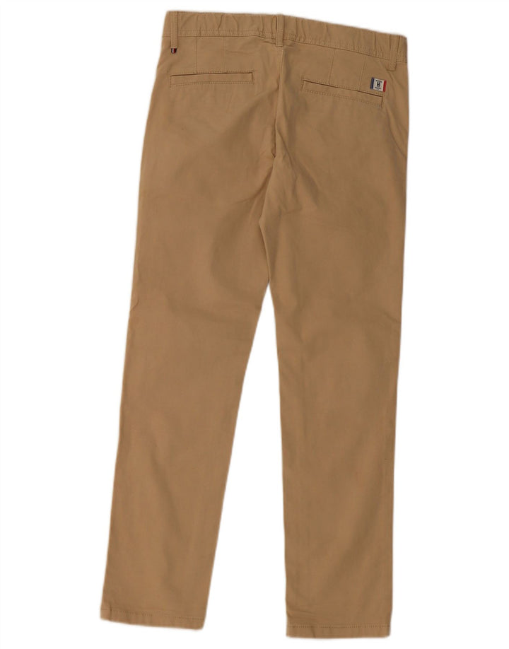 TOMMY HILFIGER Boys Slim Chino Trousers 9-10 Years W26 L25 Beige Cotton