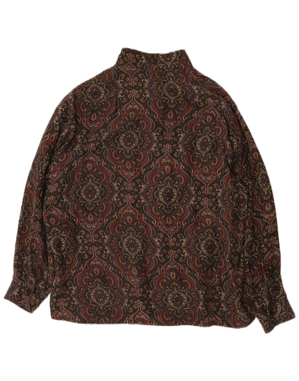 Vintage Womens Oversized Shirt Blouse UK 14 Medium Multicoloured Paisley