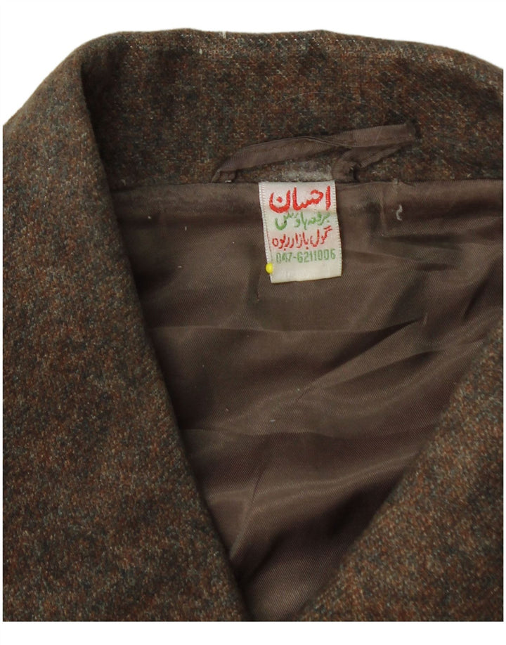 Vintage Womens Overcoat UK 14 Medium Brown