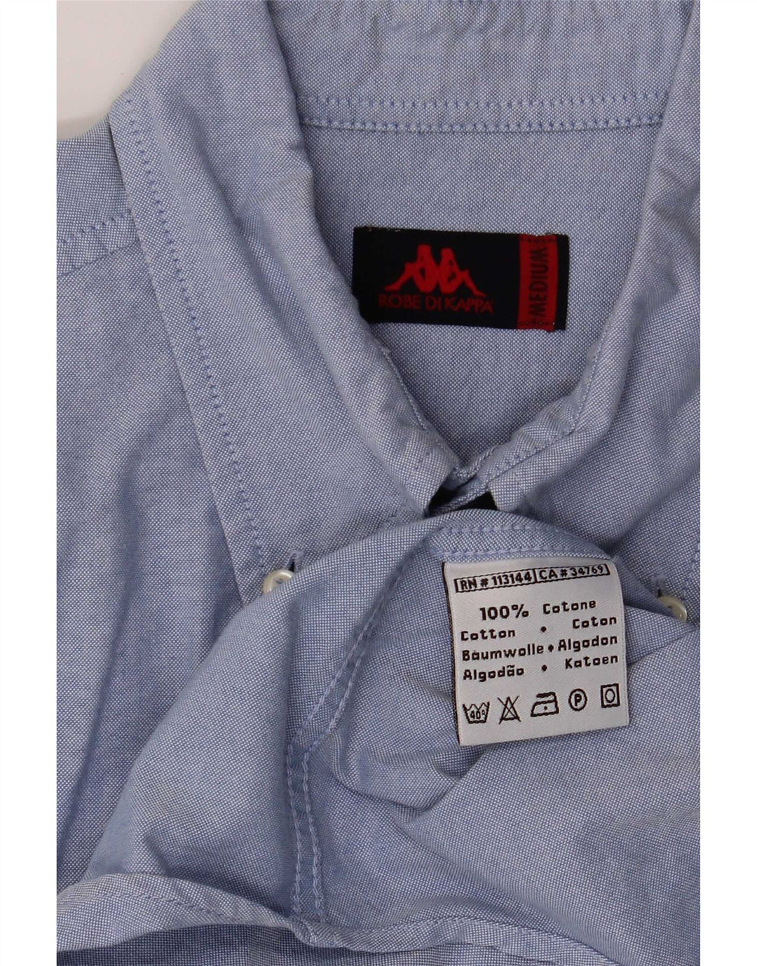 Kappa Mens Shirt Medium Blue Cotton