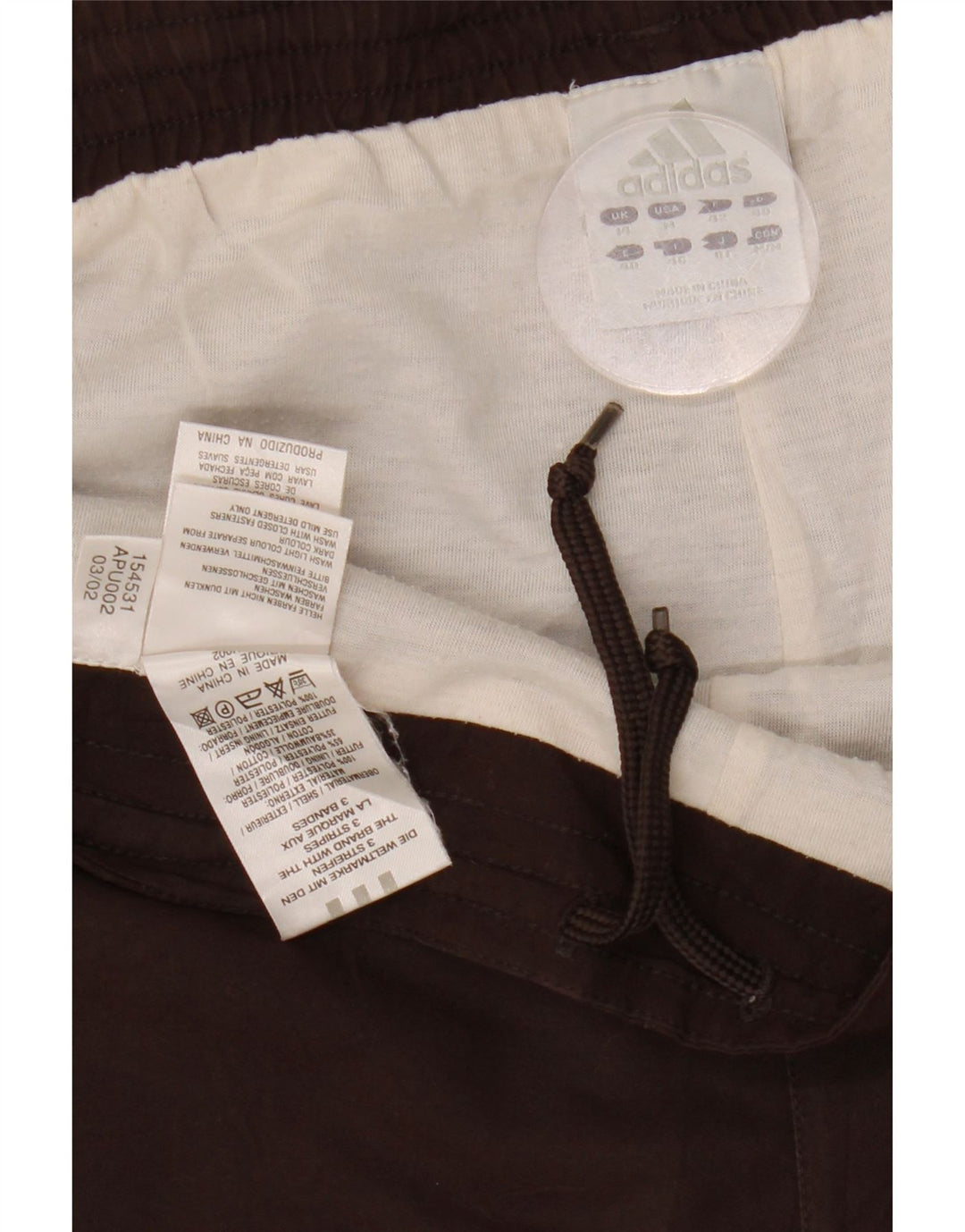 ADIDAS Womens Tracksuit Trousers UK 14 Medium Brown Polyester