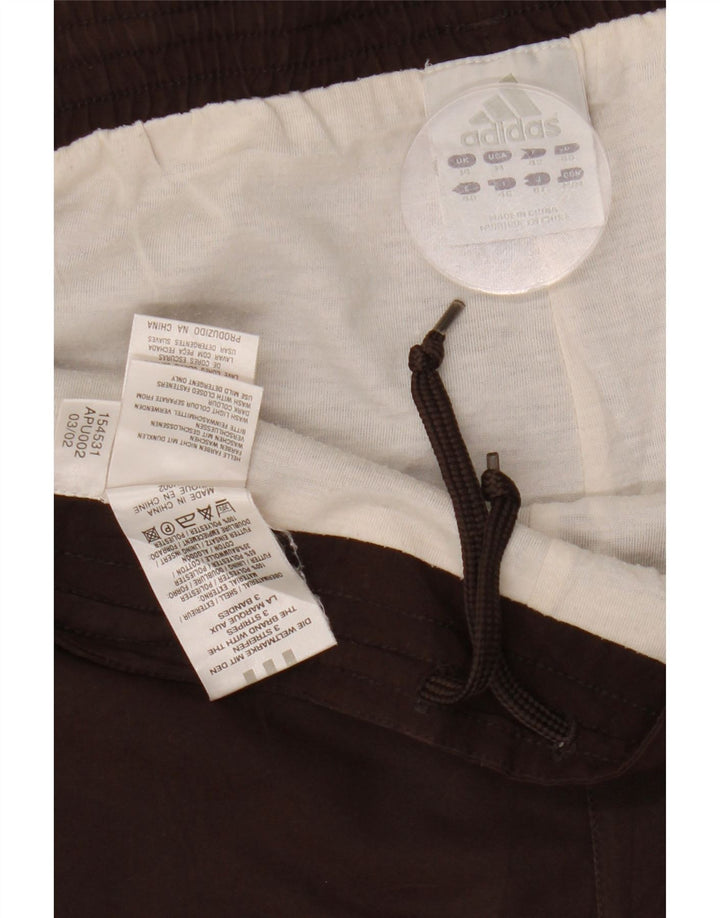 ADIDAS Womens Tracksuit Trousers UK 14 Medium Brown Polyester