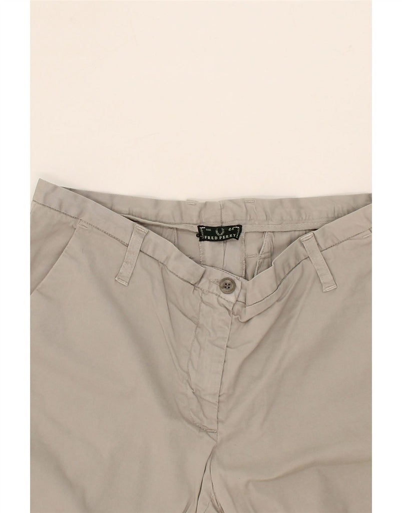 FRED PERRY Womens Straight Chino Trousers IT 44 Medium W30 L31 Grey Cotton Vintage Fred Perry and Second-Hand Fred Perry from Messina Hembry 