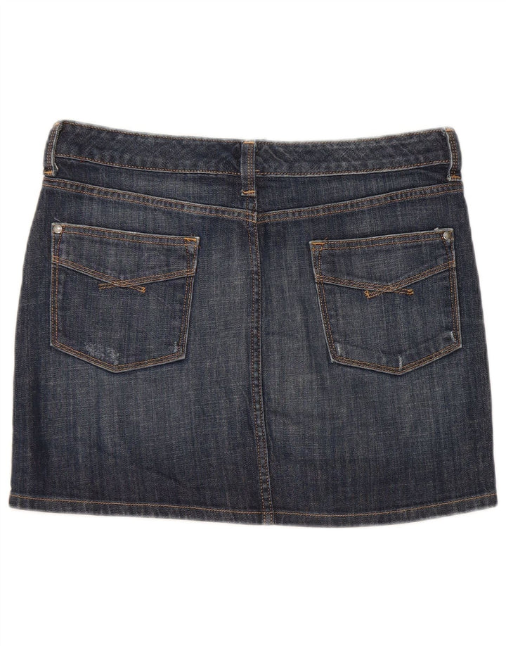 Gap Womens Mini Denim Skirt UK 12 Medium W32 Navy Blue Cotton