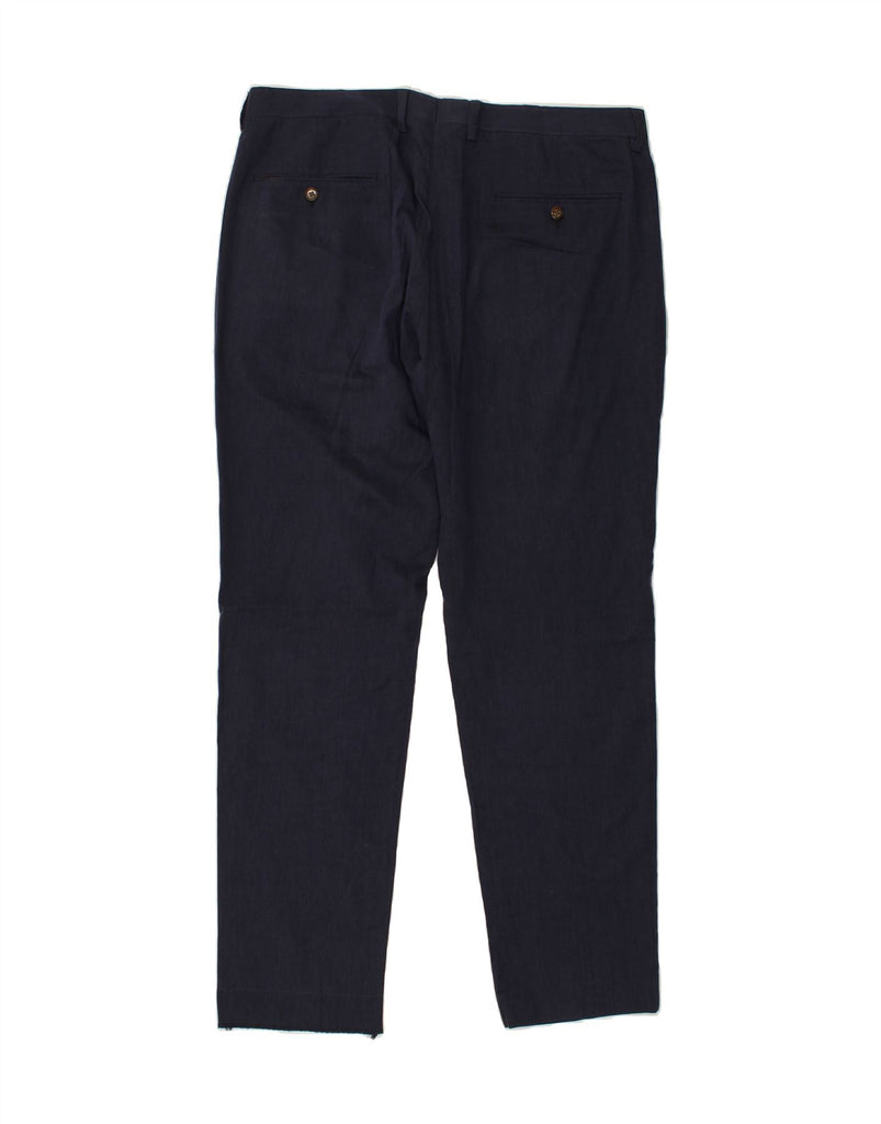 J. CREW Mens Ludlow Slim Chino Trousers W33 L30 Navy Blue Cotton | Vintage J. Crew | Thrift | Second-Hand J. Crew | Used Clothing | Messina Hembry 