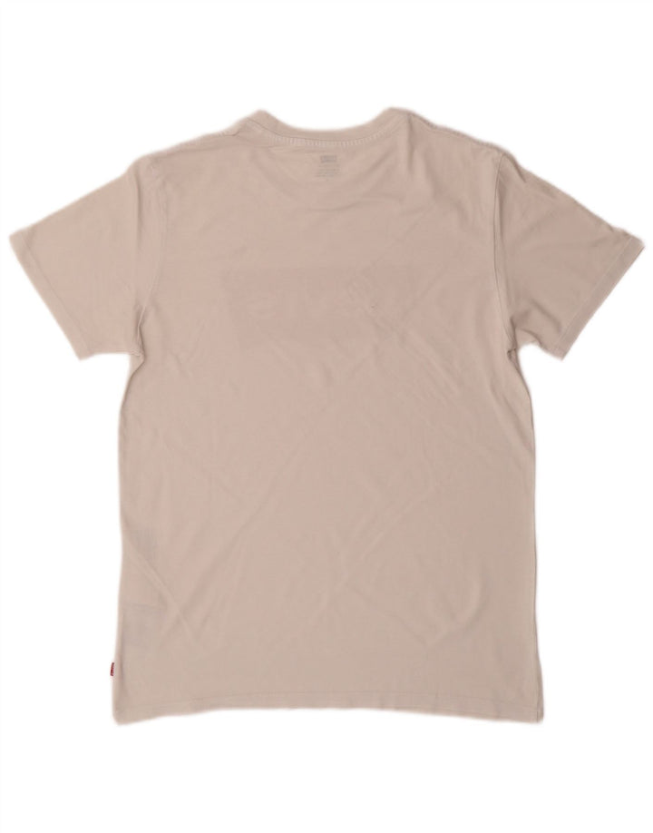 LEVI'S Womens Graphic T-Shirt Top UK 14 Medium White Cotton