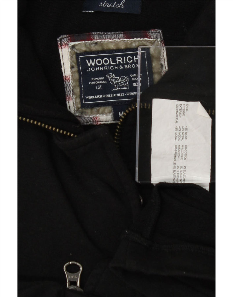 WOOLRICH Womens Blazer Jacket UK 12 Medium Black Modal Vintage Woolrich and Second-Hand Woolrich from Messina Hembry 