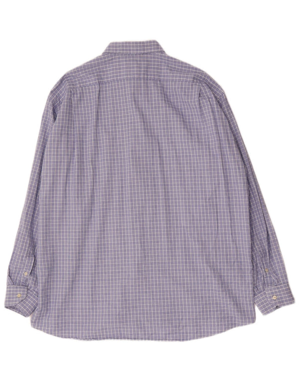 Lacoste Mens Shirt Size 44 XL Blue Check