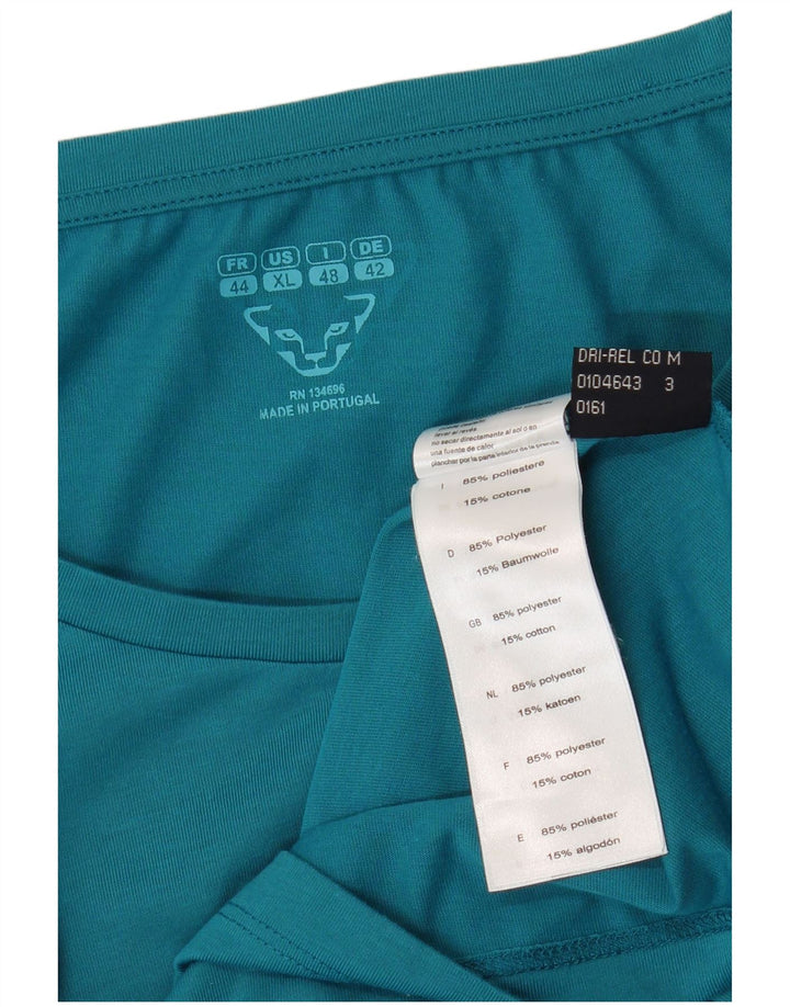 Dynafit Womens Graphic T-Shirt Top UK 18 XL Blue Polyester