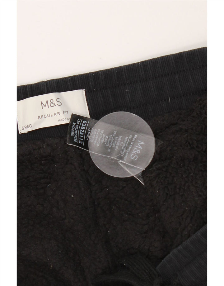 Marks & Spencer Mens Regular Fit Windbreaker Trousers Small Black Cotton