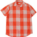 Wrangler Mens Short Sleeve Regular Fit Shirt 2XL Orange Check Cotton
