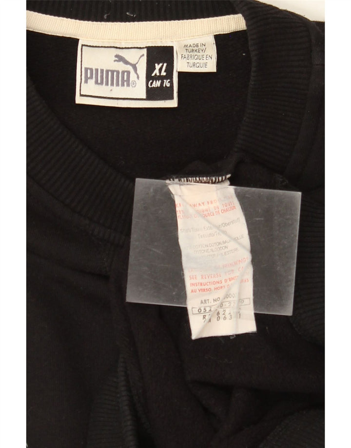 PUMA Mens Sweatshirt Jumper XL Black Cotton