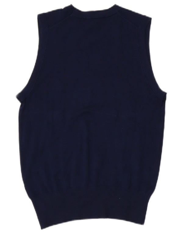 Zara Womens Vest Tank Top UK 10 Small Navy Blue