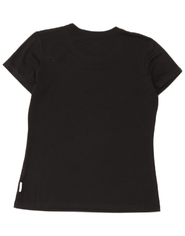 Nike Womens Dri Fit Graphic T-Shirt Top UK 14 Medium Black
