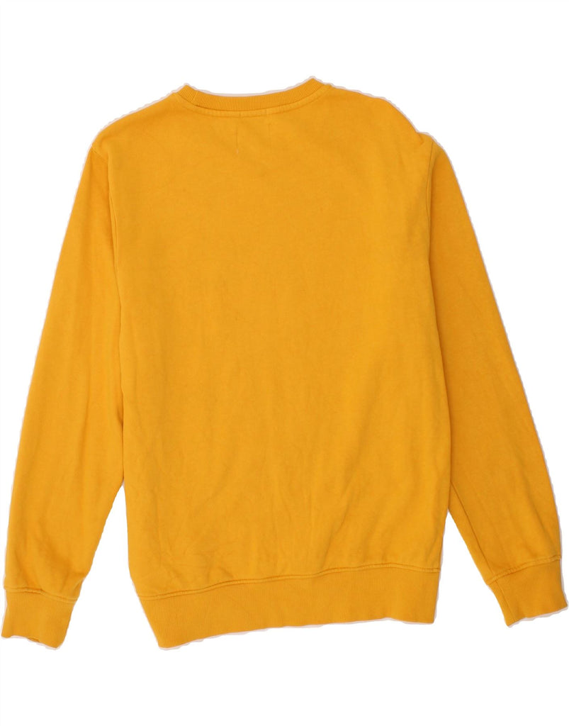 PEPE JEANS Mens Graphic Sweatshirt Jumper Medium Yellow Vintage PEPE Jeans and Second-Hand PEPE Jeans from Messina Hembry 