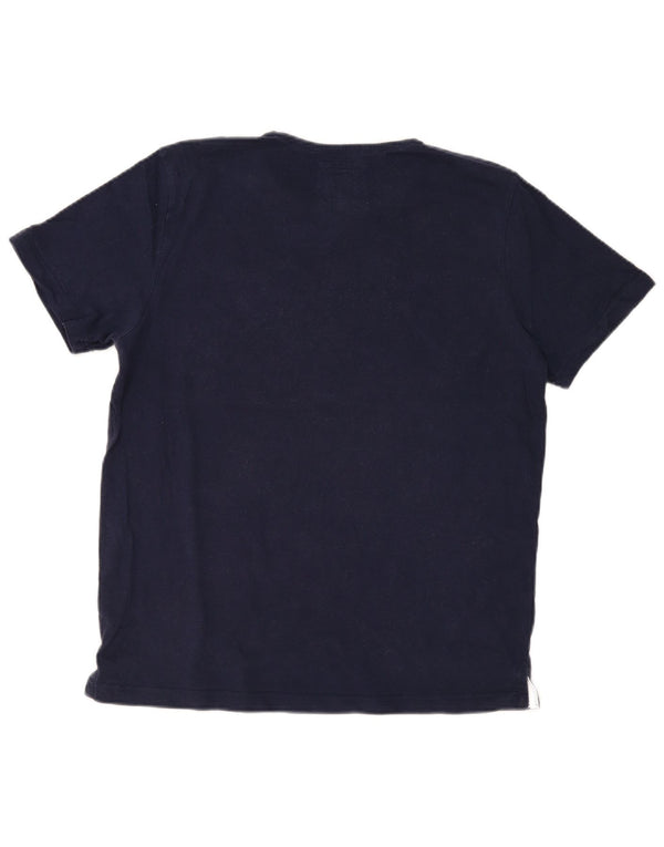 Crew Clothing Mens T-Shirt Top Large Navy Blue Cotton