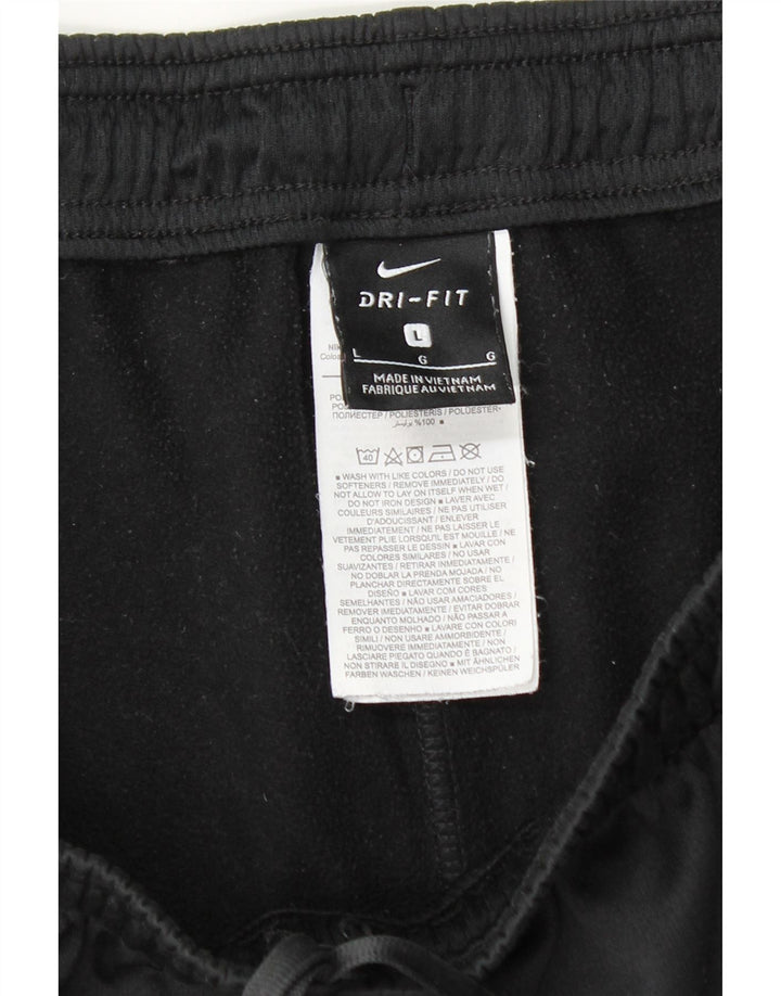 Nike Mens Dri Fit Tracksuit Trousers Large  Black Polyester
