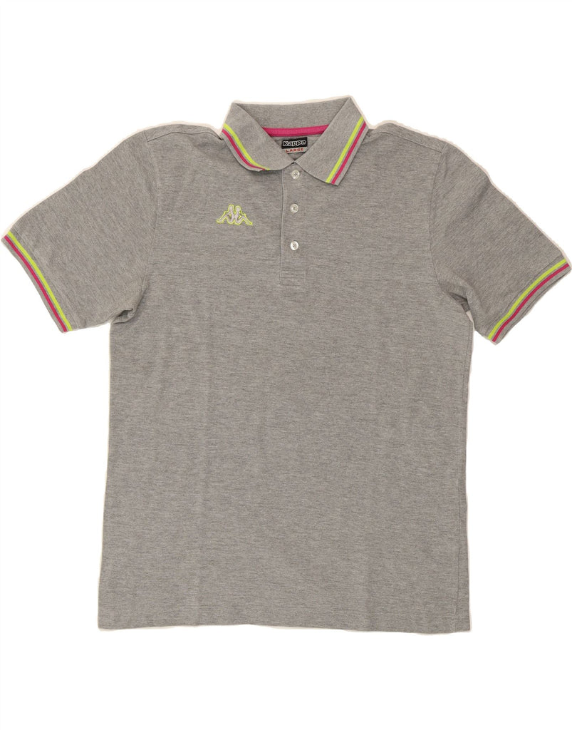 KAPPA Mens Polo Shirt Large Grey Cotton Vintage Kappa and Second-Hand Kappa from Messina Hembry 