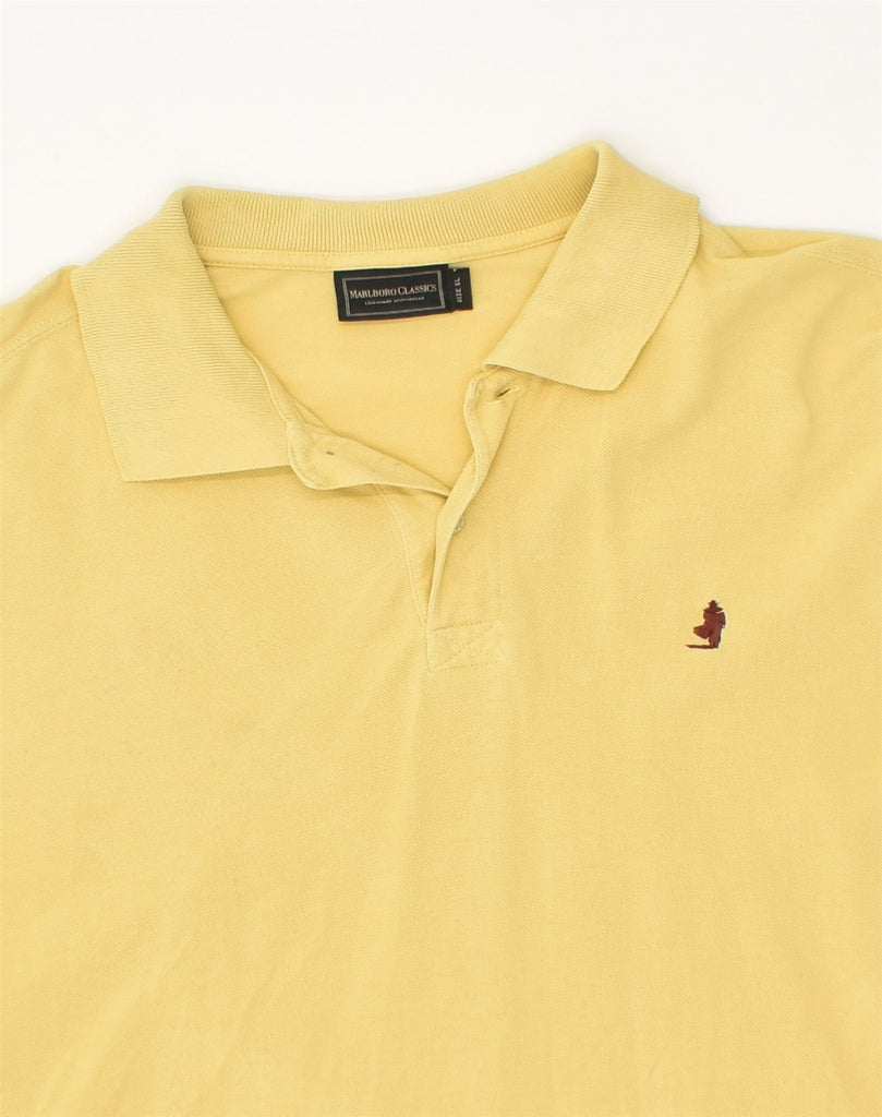 MARLBORO CLASSICS Mens Slim Polo Shirt XL Yellow Cotton | Vintage Marlboro Classics | Thrift | Second-Hand Marlboro Classics | Used Clothing | Messina Hembry 