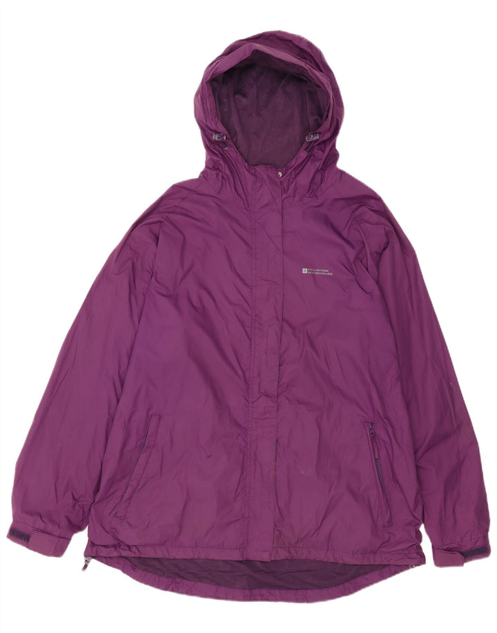 Mountain Warehouse Womens Hooded Oversized Rain Jacket UK 18 XL Purple
