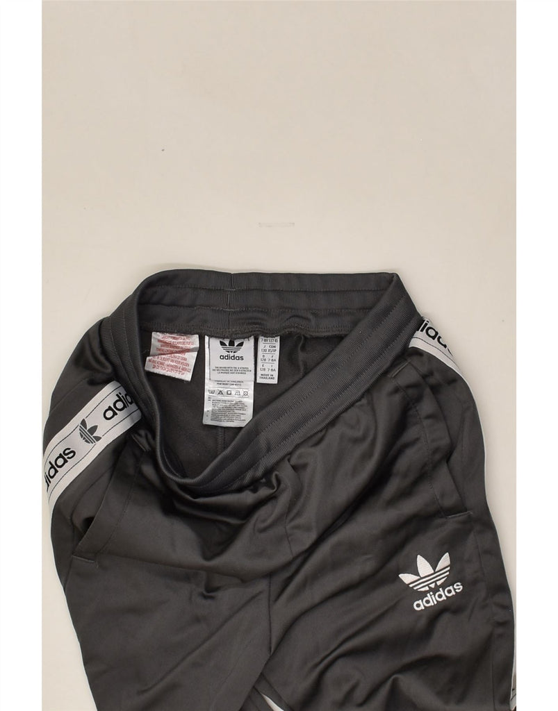 ADIDAS Boys Tracksuit Trousers Joggers 7-8 Years Grey Polyester | Vintage Adidas | Thrift | Second-Hand Adidas | Used Clothing | Messina Hembry 