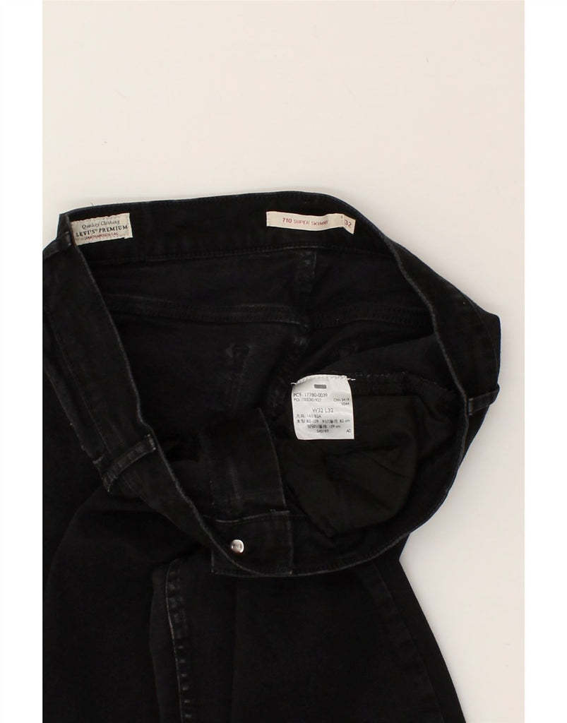 LEVI'S Womens 711 Super Skinny Jeans W32 L32  Black | Vintage Levi's | Thrift | Second-Hand Levi's | Used Clothing | Messina Hembry 