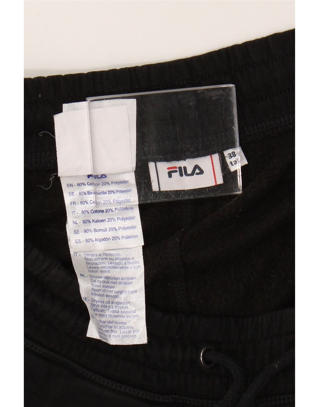 FILA Mens Graphic Tracksuit Trousers Joggers Medium  Black Cotton