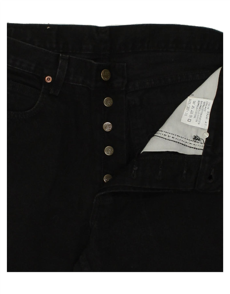 LEE Mens Straight Jeans W32 L29 Black Cotton | Vintage Lee | Thrift | Second-Hand Lee | Used Clothing | Messina Hembry 