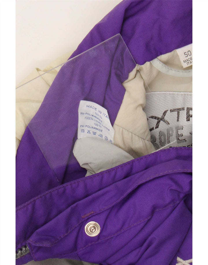 Bailo Mens Hooded Ski Jacket IT 50 Large Purple Colourblock Polyamide