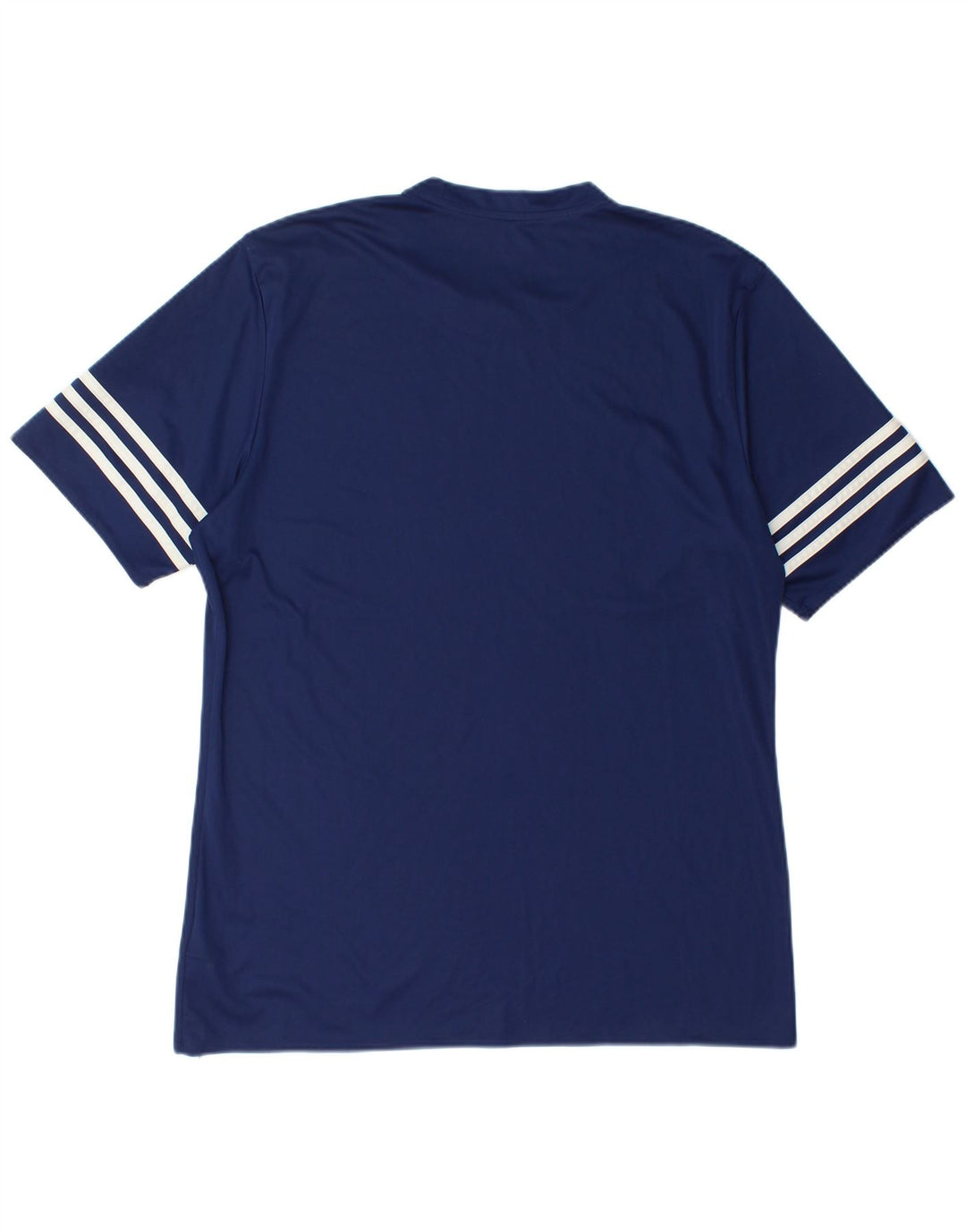 ADIDAS Mens Climalite T-Shirt Top Large Navy Blue Polyester