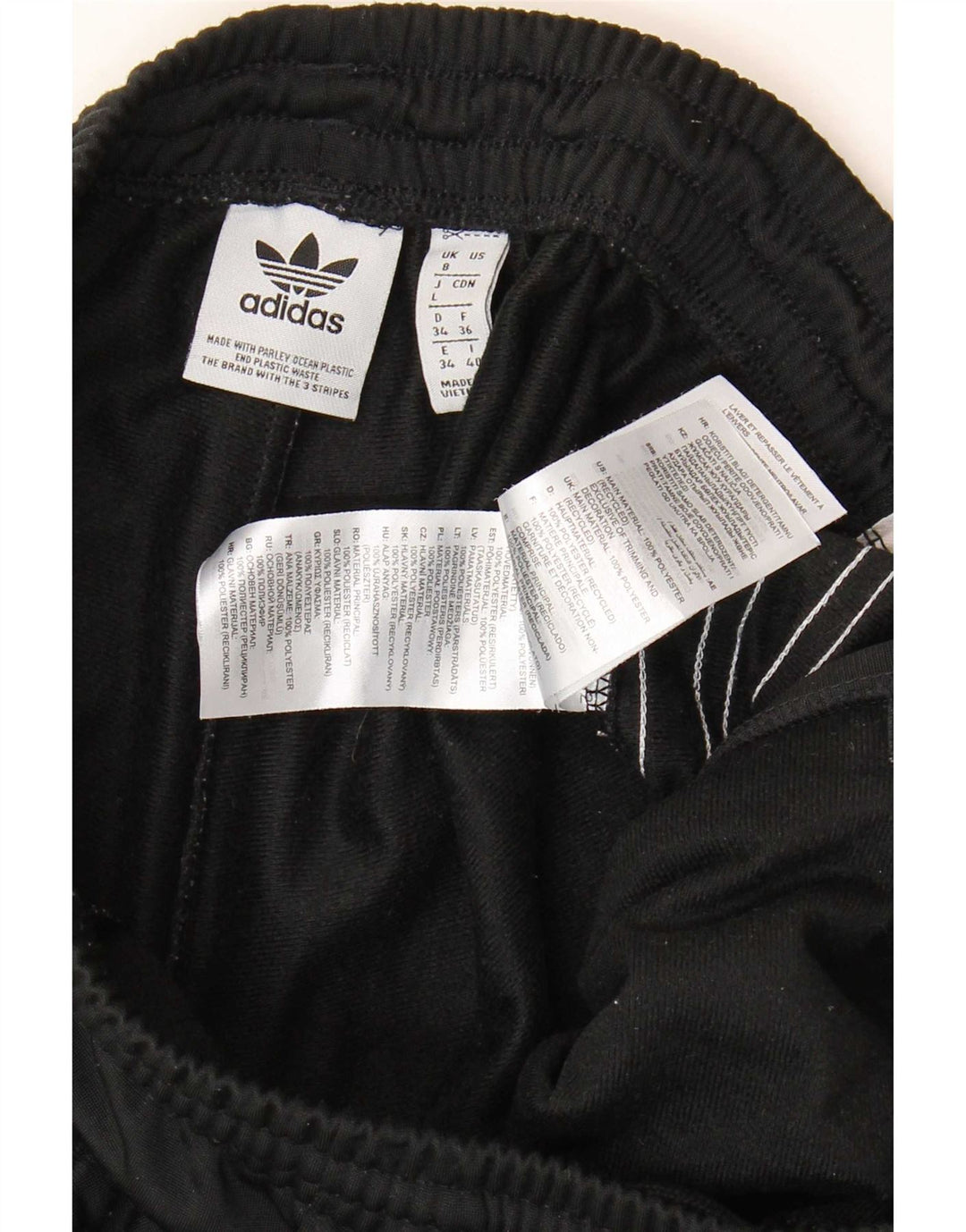 Adidas Womens Tracksuit Trousers UK 8 Small Black Polyester