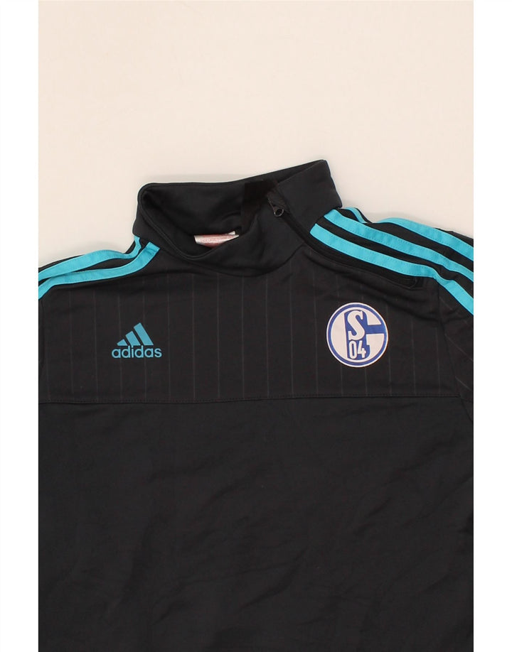 ADIDAS Boys Climacool Zip Neck Pullover Tracksuit Top 10-11 Years Black Vintage Adidas and Second-Hand Adidas from Messina Hembry 