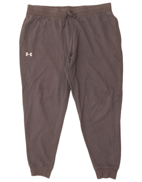 Under Armour Mens Tracksuit Trousers Joggers 2XL Grey Cotton
