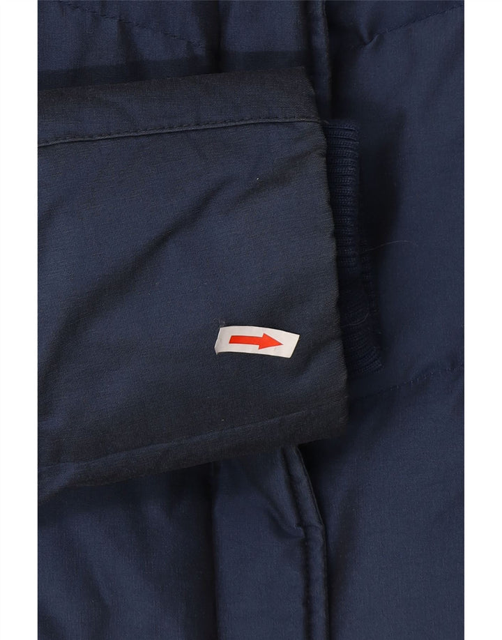 Woolrich Womens Padded Jacket UK 16 Large Navy Blue Cotton