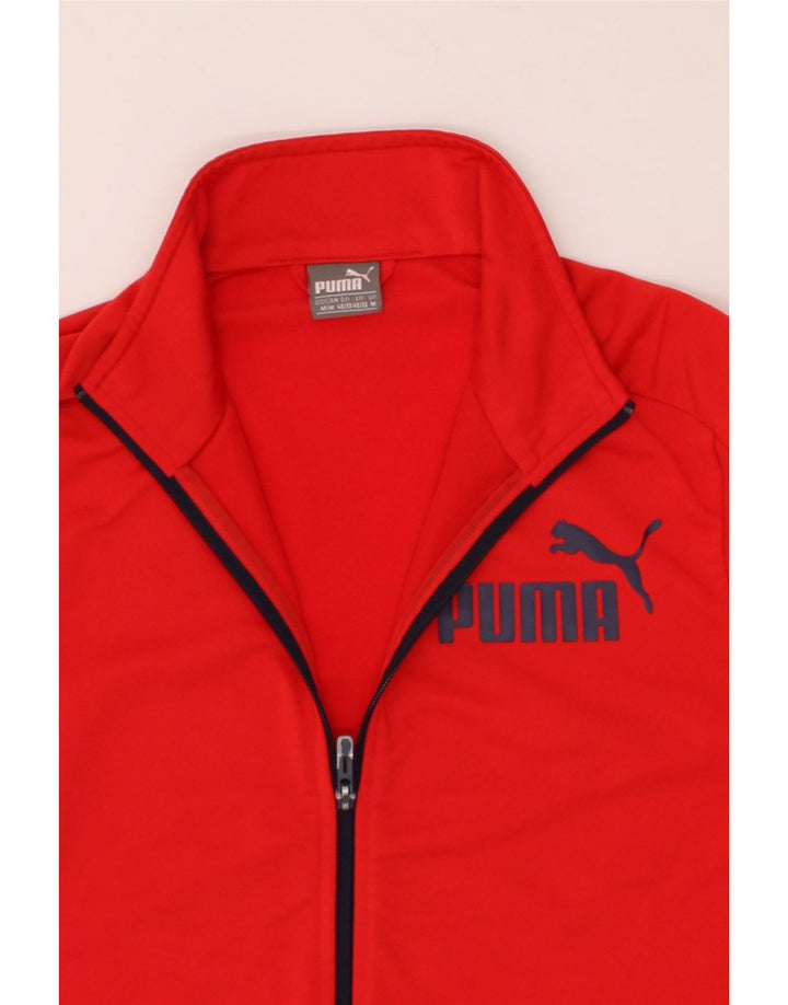 PUMA Mens Graphic Tracksuit Top Jacket Medium Red Polyester Vintage Puma and Second-Hand Puma from Messina Hembry 