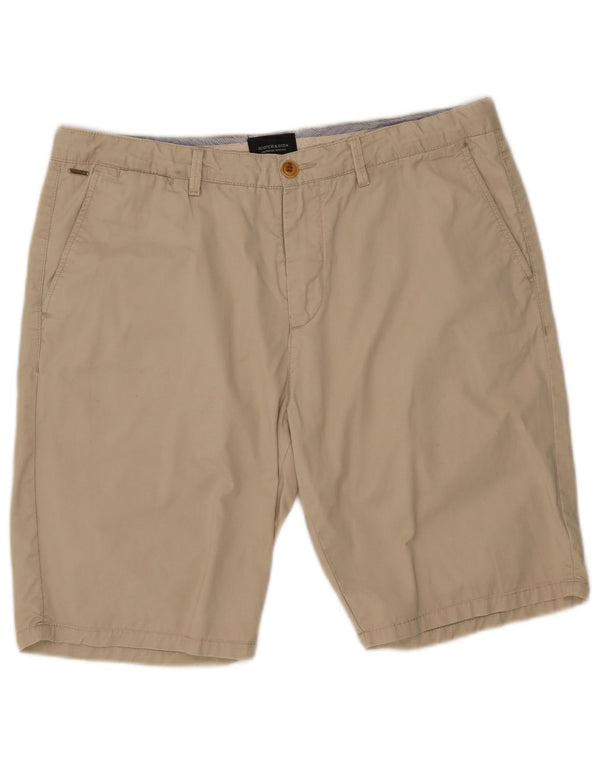 Scotch & Soda Mens Amsterdam Couture Chino Shorts W34 Large Beige Cotton