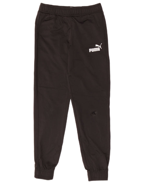 Puma Boys Tracksuit Trousers Joggers 11-12 Years Black Polyester