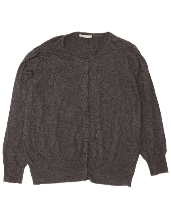 Marks & Spencer Womens Cardigan Sweater UK 22 3XL Grey Viscose