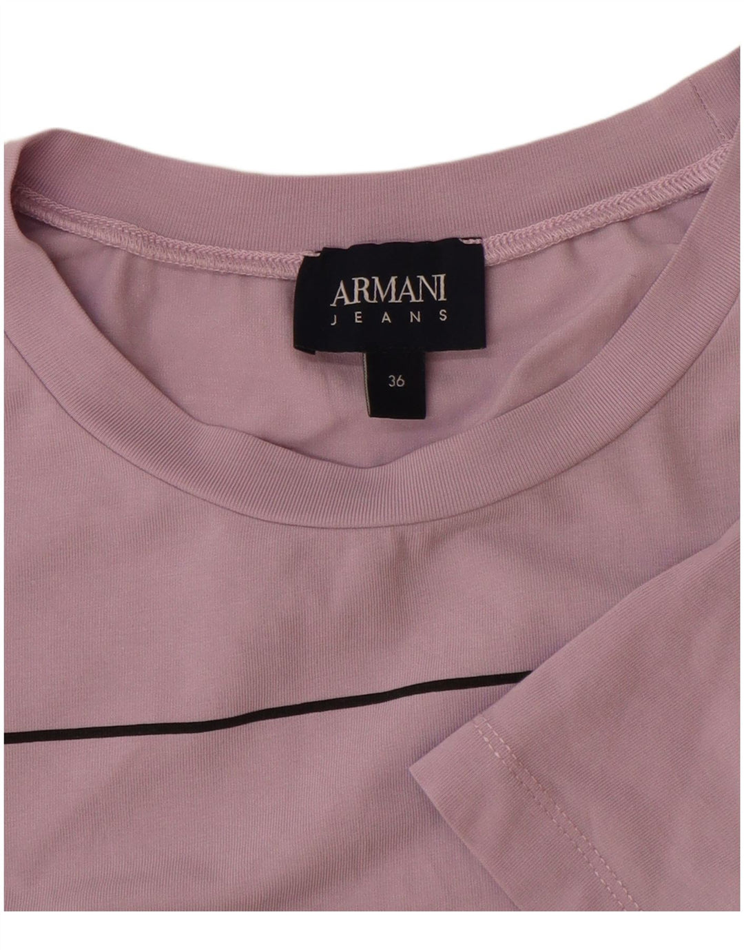 ARMANI JEANS Womens Graphic T-Shirt Top EU 36 Small Purple