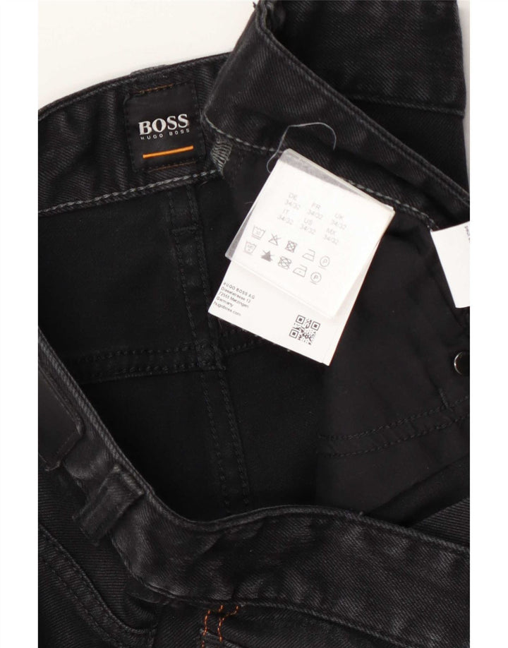 Hugo Boss Mens Delaware Slim Jeans W34 L29 Grey Cotton