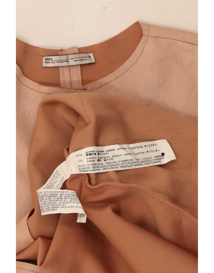 Zara Womens Overcoat UK 10 Small Pink Polyester
