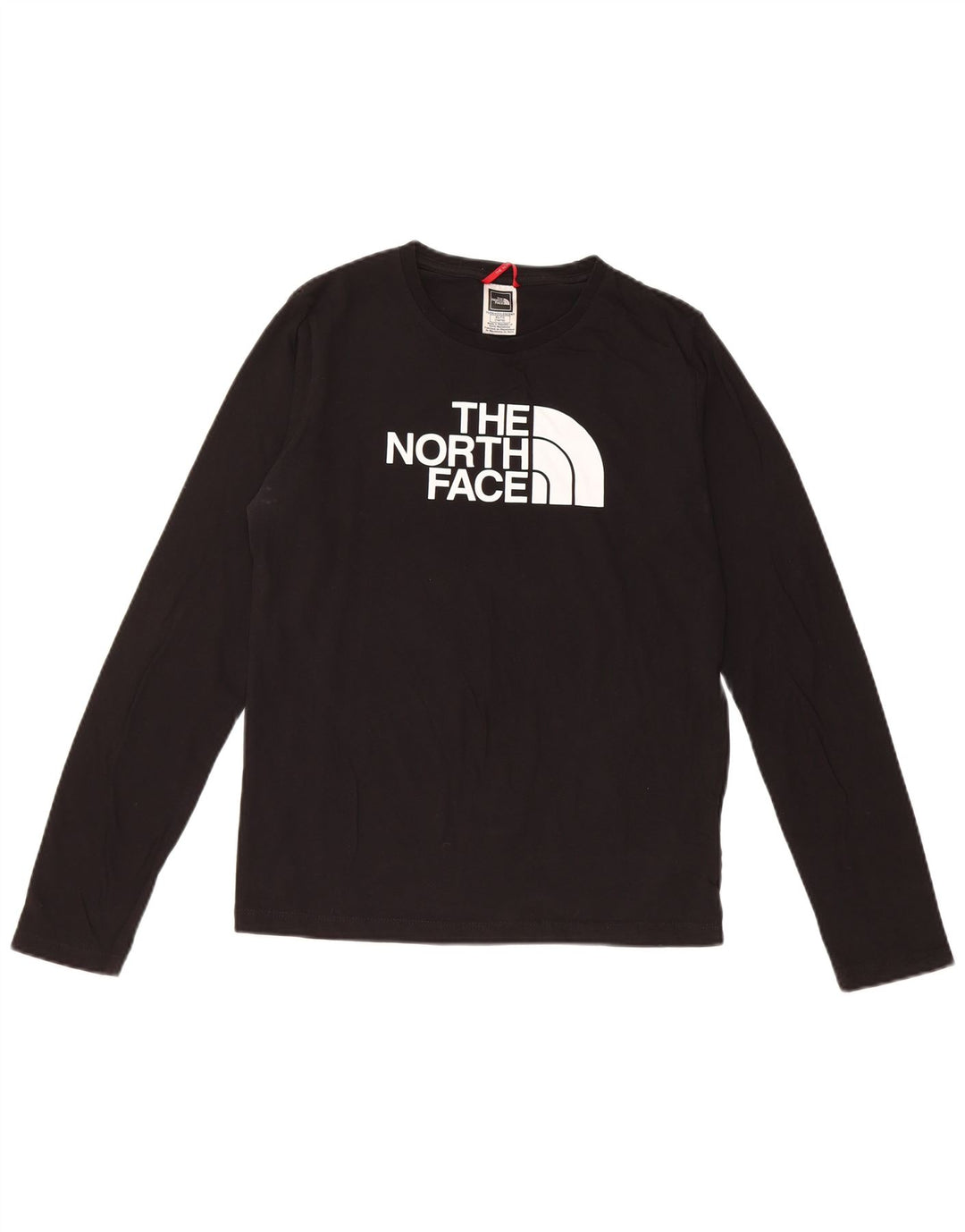 THE NORTH FACE Girls Graphic Top Long Sleeve 14-15 Years XL Black Cotton