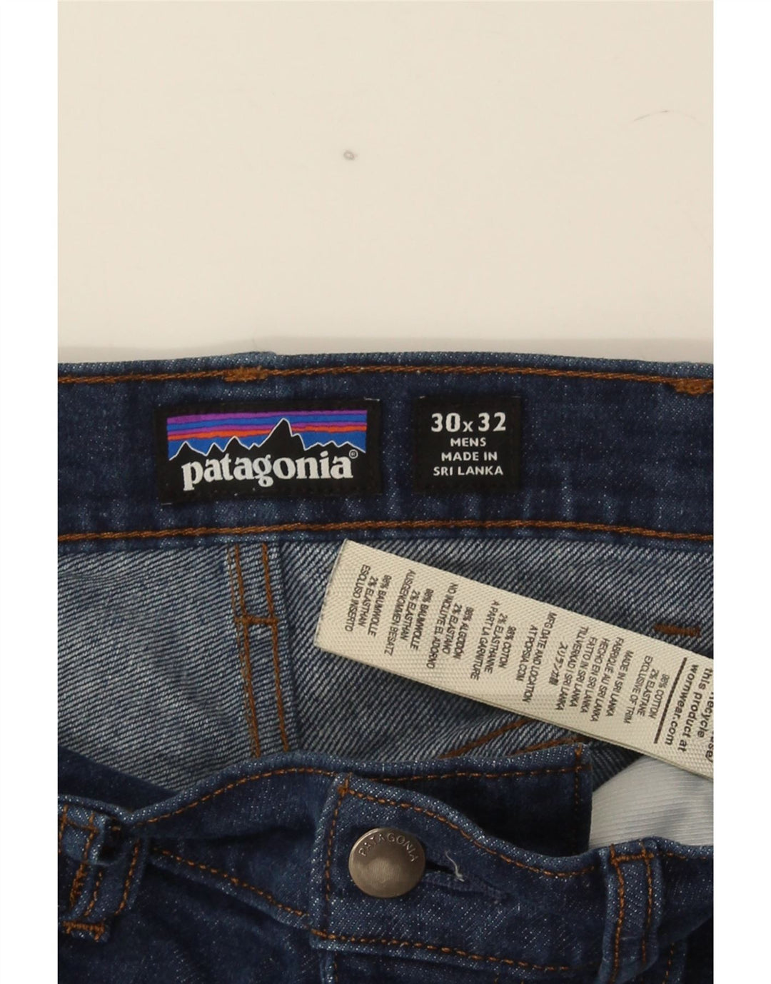 Patagonia Mens Straight Jeans W30 L27 Blue Cotton